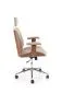 Fotel biurowy TIMBER beżowy/orzechowy z podłokietnikami I sklep meblowy MIRAT.