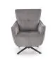 Głęboki fotel do salonu SCAMPI szary obrotowy I sklep meblowy MIRAT.
