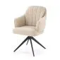 Krzesło tapicerowane K570 beżowe obracane do jadalni I sklep meblowy MIRAT.