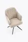 Krzesło tapicerowane K570 beżowe obracane do jadalni I sklep meblowy MIRAT.