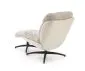 Fotel tapicerowany PESTO beżowy obrotowy z podnóżkiem do salonu I sklep meblowy MIRAT.