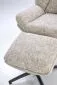 Fotel tapicerowany PESTO beżowy obrotowy z podnóżkiem do salonu I sklep meblowy MIRAT.