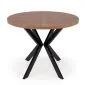Stół okrągły rozkładany PERONI 100(250)x100 orzech/czarny loftowy I sklep meblowy MIRAT.