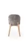 Krzesło tapicerowane BASSO szare/dąb naturalny do jadalni I sklep meblowy MIRAT. styl SKANDYNAWSKI