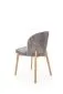 Krzesło tapicerowane BASSO szare/dąb naturalny do jadalni I sklep meblowy MIRAT. styl SKANDYNAWSKI