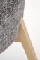 Krzesło tapicerowane BASSO szare/dąb naturalny do jadalni I sklep meblowy MIRAT. styl SKANDYNAWSKI