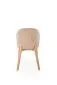 Drewniane krzesło tapicerowane BASSO beżowe/dąb naturalny I sklep meblowy MIRAT. styl SKANDYNAWSKI