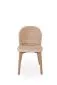 Solidne krzesło tapicerowane BASSO beżowe/jasny orzech I sklep meblowy MIRAT. styl SKANDYNAWSKI