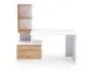 Biurko komputerowe MISO białe/dąb artisan z regałem dla dzieci I sklep meblowy MIRAT.
