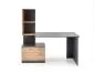 Biurko komputerowe MISO dąb artisan/grafitowe z regałem I sklep meblowy MIRAT.