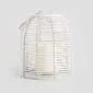 Lampion MODERN HAMPTONS ogrodowy ze świecą LED biały 19x21,5 cm | MIRAT