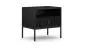 Szafka nocna MAGGIORE 54x39 czarna mat ryflowane fronty I sklep meblowy MIRAT. styl GLAMOUR, RYFLOWANY