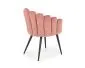 Krzesło K410 różowe tapicerowane muszelka | MIRAT. w stylu GLAMOUR kolekcja