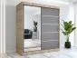 Szafa przesuwna MODUO COMFORT 3 180 dąb sonoma/antracyt z lustrem do sypialni | MIRAT. kolekcja MODUO COMFORT
