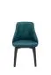 Krzesło TOLEDO 3 VELVET ciemno zielone/czarne z drewnianymi nogami | MIRAT.  kolekcja TOLEDO