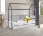 Łóżko domek BAJKAŁ 180x80 białe dla dzieci z szufladami | MIRAT. w stylu kolekcja