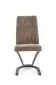Krzesło K338 brązowe z przeszyciami na jednej nodze | MIRAT. w stylu LOFT kolekcja