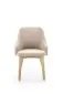 Nowoczesne beżowe tapicerowane krzesło do jadalni TOLEDO 2