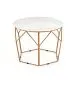 Ława MADISON 60x60 biały marmur/złota geometryczna w stylu glamour | MIRAT. w stylu GLAMOUR kolekcja