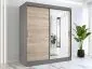 Szafa przesuwna MODUO COMFORT 180 antracyt/dąb sonoma z lustrem | MIRAT.  kolekcja MODUO COMFORT