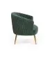Fotel CROWN ciemno zielony velvet na złotych nóżkach | MIRAT. w stylu GLAMOUR kolekcja
