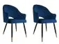 Zestaw krzeseł JENISEJ VELVET GOLD 2 szt granatowe w stylu glamour | MIRAT. w stylu GLAMOUR kolekcja
