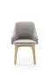 Tapicerowane tkaniną krzesło szare do jadalni TOLEDO 2