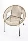 Krzesło BARI rattanowe z metalowymi nogami | MIRAT. w stylu LOFT, VINTAGE kolekcja