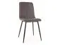 Nowoczesne krzesło tapicerowane Alan Brego ciemno szare w stylu loft | MIRAT styl LOFT