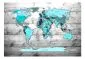 Fototapeta - Mapa świata  Błękitne kontynenty-2