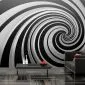 Fototapeta XXL - Black and white swirl-1