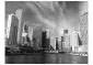 Fototapeta - Panorama Chicago (black and white)-2
