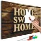 Obraz do samodzielnego malowania - Drewniane home | MIRAT.