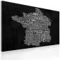 Obraz - Text map of France on the black background-1