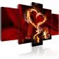 Obraz - Płomienie miłości  serce-1