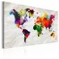 Obraz - Mapa świata Tęczowe szaleństwo-1