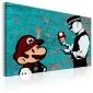 Obraz - Banksy na drewnie-1