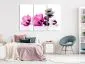 Obraz - Spokojne malwy (3-częściowy) różowy-2