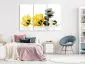Obraz - Spokojne malwy (3-częściowy) żółty-2