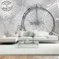 Fototapeta - Vintage bicycles - black and white-1