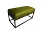 Ławka LILU BL VELVET oliwkowa tapicerowana aksamitem na metalowej podstawie | MIRAT. w stylu LOFT kolekcja
