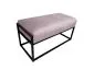 Ławka LILU MG VELVET jasnoróżowa dekoracyjna na czarnym stelażu | MIRAT. w stylu LOFT kolekcja
