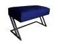 Ławka ROZALIA MG VELVET granatowa z przeszyciami na metalowym stelażu | MIRAT. w stylu LOFT kolekcja