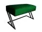 Ławka ROZALIA MG VELVET zielona z przeszyciami | MIRAT. w stylu LOFT kolekcja