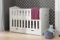 Łóżeczko dziecięce MARSYLIA 120x60 białe z wyjmowanymi szczebelkami | MIRAT.  kolekcja MARSYLIA