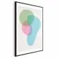 Plakat Kolorowe plamy 60x90 cm z ramą czarną z marginesem | MIRAT.