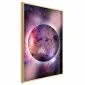 Plakat Nieznana planeta 21x30 cm z ramą złotą bez marginesu | MIRAT.