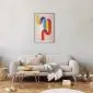 Plakat Tęczowe Rurki 40x60 cm z ramą złotą z marginesem | MIRAT.
