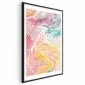 Plakat Kolorowy Chaos 60x90 cm z ramą czarną z marginesem | MIRAT.