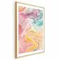 Plakat Kolorowy Chaos 21x30 cm z ramą złotą z marginesem | MIRAT.
